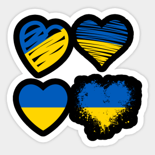 Ukrainian Heart Sticker